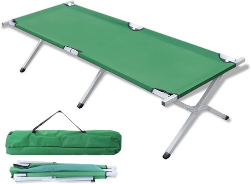 Folding camping cot with - cot, carry