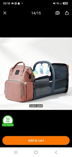 Pink waterproof baby diaper - pink,