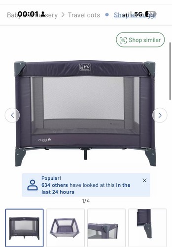 Cuggi travel cot with carrier - cot,