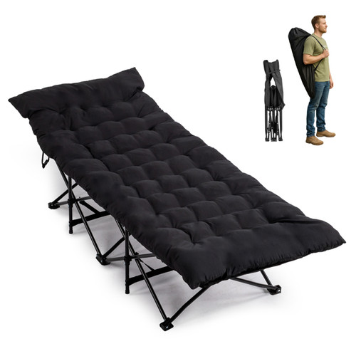 Folding camping cot bed with - folding,